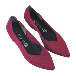 Rothy's The Point Red & Blue Flats Ballet Flats Women’s US Size 10.5